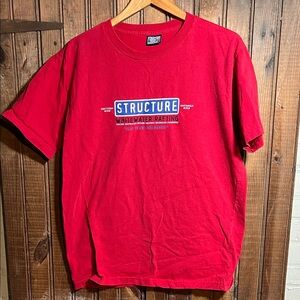 Vintage Structure Red Whitewater Rafting Tee